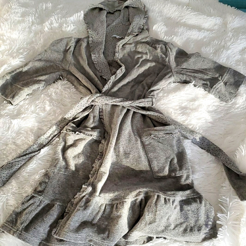 ADORABLE THICK COZY COTTON ROBE WITH HOOD SMALL